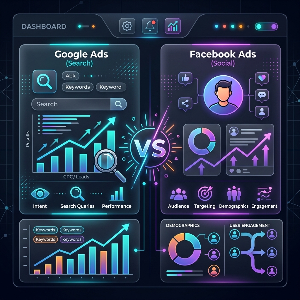 Google Ads Vs Facebook Ads At A Glance