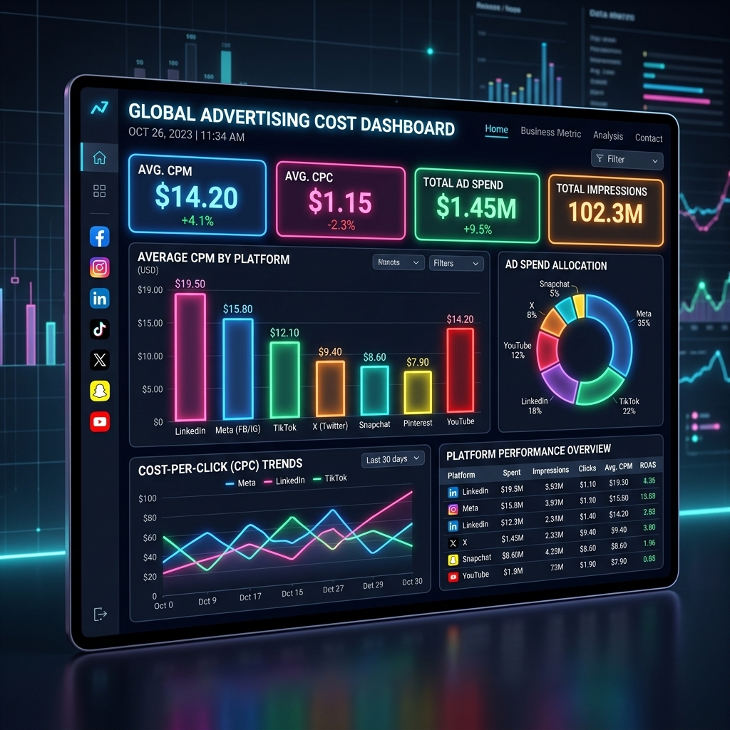 Social Media Pricing Glance