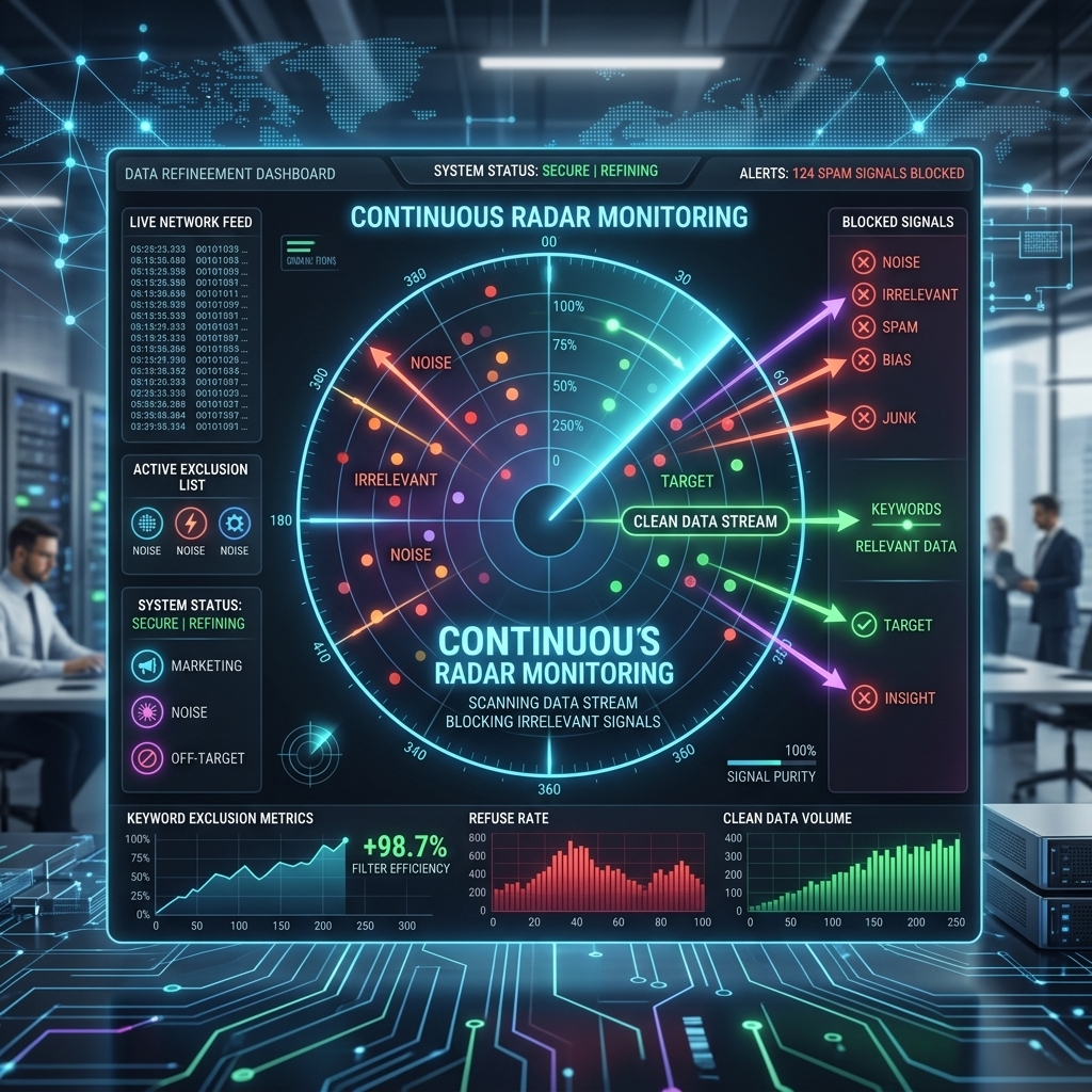 Continuous Monitoring Keyword Exclusions