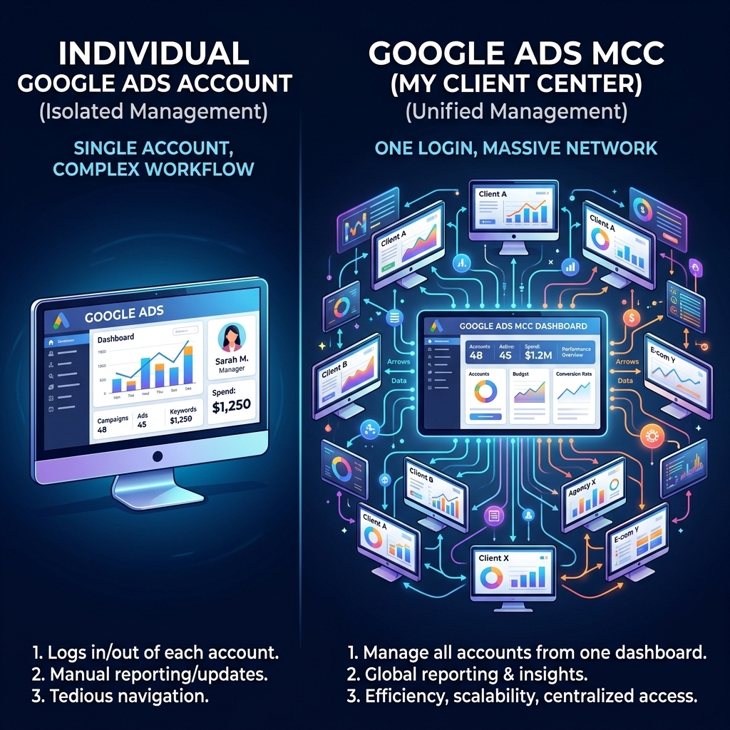 Google Ads MCC vs Individual Accounts