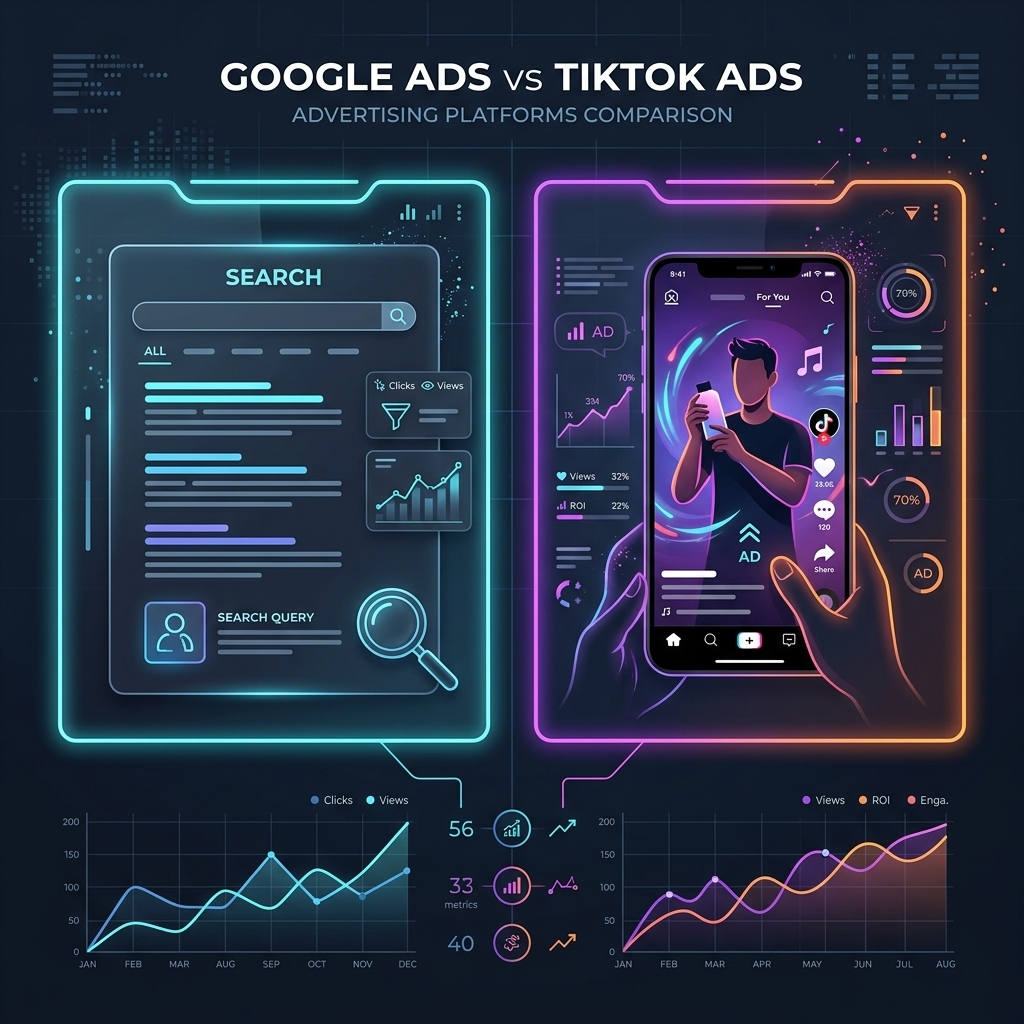 Google Ads Vs Tiktok Ads Comparison