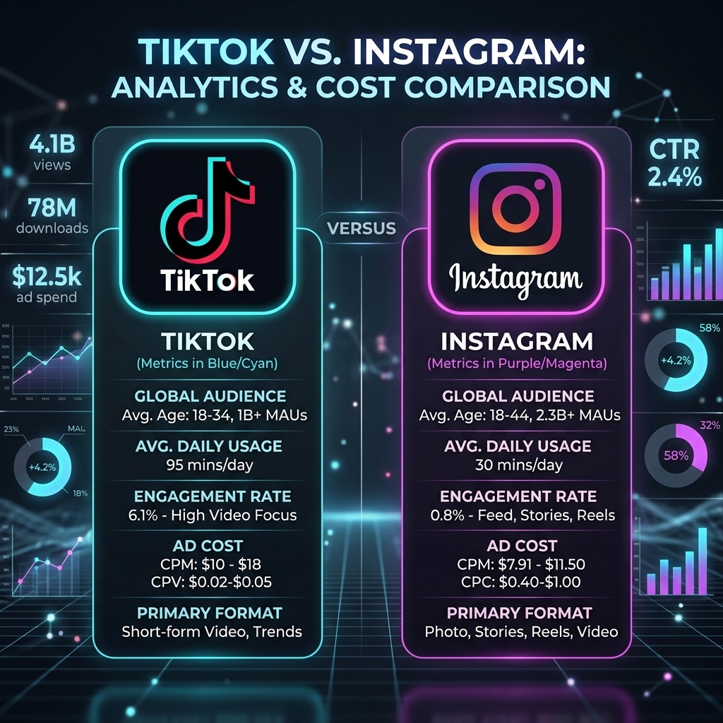 TikTok Ads vs Instagram Ads Comparison